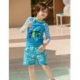thumbnail image 6 of weVSwe Toddler Boys UPF 50+ 2PC Rash Guard Set Swim Trunks Long Sleeve Swimsuits, 6 of 8