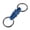 Blue, variant on Aluminum Alloy Quick Release Swivel Keychain, Pull Apart Detachable Keychain, Heavy Duty Car Key Holder with 360 Degree Swivel Rotation