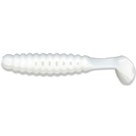 Slider Crappie/Panfish Grub Lure 1-1/2-Inch White Multi-Colored