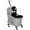 Gray, variant on 9.5 Gallon (38 Quart) Mop Bucket with Wringer Cleaning Cart, 4 Moving Wheels, 2 Separate Buckets & Mop-Handle Holder, Grey - Heavy Duty Plastic Mop Bucket for Home and Commercial Use