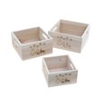 thumbnail image 4 of Set Of 3 Nesting Natural Wood Square Planter (Reindeer), 4 of 5