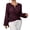 Claret, variant on Womens Long Sleeve Blouse Cinched Waist Wrap Lantern Sleeve V Neck Shirts Dressy Ruched Blouse for Going Out
