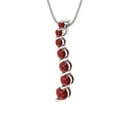 thumbnail image 2 of 0.48 ct Brilliant Round Cut Natural Garnet 14k White Gold Pendant with 16" Chain, 2 of 5