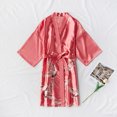 thumbnail image 1 of Pijama corto con estampado de grullas de seda sintética para mujer, vestido de novia de seda para primavera y verano, camisón de casa de gran tamaño, bata de baño, 1 of 6