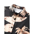 thumbnail image 4 of VISgogo, conjunto de ropa para mujer, patrón de hojas/flores, cuello de solapa, camisa de manga corta con botones, pantalones cortos de cintura elástica a juego VISgogo moda, 4 of 9