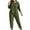 Army Green, variant on LYEAA Womens Capri Pajama Sets Plus Size Solid Sleeveless Top and Pant Pullover Sleepwear Breathable Loungewear