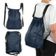 thumbnail image 3 of Mochila de doble hombro con bolsillo con cordón, bolsa de almacenamiento de viaje impermeable gruesa, azul marino, 3 of 14