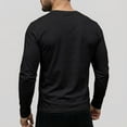 thumbnail image 4 of Domuza Mens Long Sleeve Crew Neck Tee Shirts Casual Cotton T-Shirts Tops Plain Tshirts for Men Trendy Work Shirt Top Black M, 4 of 7