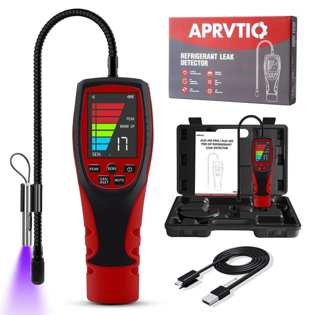 Detector de fugas de refrigerante HVAC Aprvtio ALD-200 PRO Upgrade