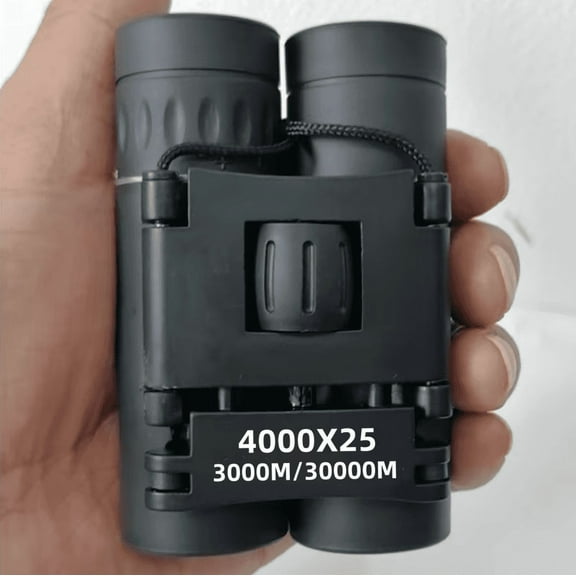 4000X25 HD Zoom Portable Powerful Binoculars Long Range BAK4 Telescope Folding FMC Binoculars for Hunting Camping Travel
