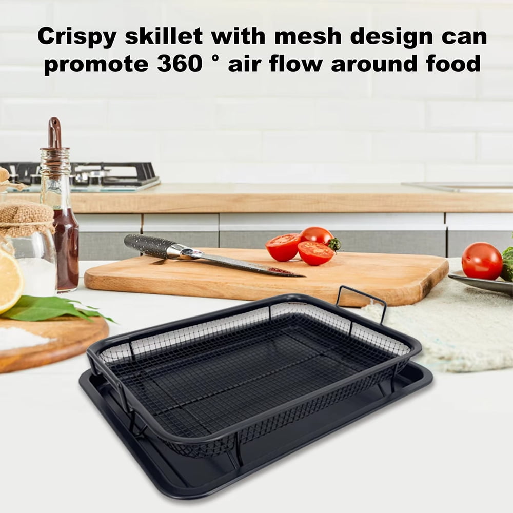 Akatsuki Baking Sheet with Wire Rack Set, Non-Stick Carbon Steel Baking Pan with Cooling Rack, Oven-Safe Sheet Pan for Baking, 12.8 x 9.45 Inch