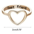 thumbnail image 7 of Guodhu Silver Stainless Steel Open Heart Best Friend Ring for Women Teen Statement Promise Anniversary Birthday Ring for Best Friend Sister Daughter, 7 of 7
