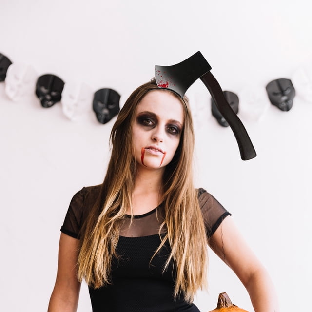 Fiudx Diadema de Terror para Halloween, Diseño Sangriento y Aterrador, Decoración de Fiesta Espeluznante, Accesorio de Disfraz Único, Ideal para Bromas de Halloween, Versátil para Cosplay, Juego de 1