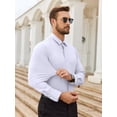 thumbnail image 3 of Youclos Men's Dress Shirts Long Sleeve Button Down, 4-Way Stretch Wrinkle-Free, Slim Fit, 3 of 7