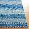 thumbnail image 3 of SAFAVIEH Kilim Leon Striped Cotton Runner Rug, Grey/Blue, 2'3" x 9', 3 of 8