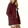 thumbnail image 4 of Gytharion Sherpa Fleece Jackets for Women Soft Comfy Long Sleeve Open Front Fuzzy Coat Fashion Solid Winter Plush Warm Coat Lightweight Loose Cardigan Outerwear with Pockets, 4 of 8