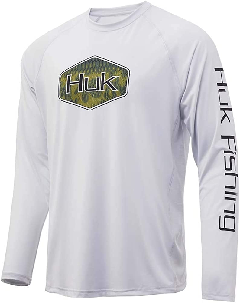HUK Men's Americana Flag Pursuit | Long Sleeve Performance Fishing Shirt with +30 UPF Sun ...