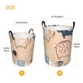 thumbnail image 3 of Balery Cute Ink Drawn Elephants Cesta de ropa redonda con asas, impermeable, independiente, para ropa, juguetes, dormitorio y familia-Medium, 3 of 6