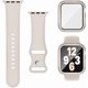 thumbnail image 1 of Chenchen 3-in-1 Compatible for Apple Watch Straps 40mm with Case & Screen Protector, Silicone Sport Strap and Protective Cover with 9H Tempered Glass for iWatch Series 6/5/4/SE3, Starlight, 1 of 1