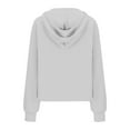 thumbnail image 4 of Krdevn Women's Casual Zip-Up Hoodie - Long Sleeve Loose Fit Pullover for Streetwear and Everyday Comfort,Size:S, 4 of 4