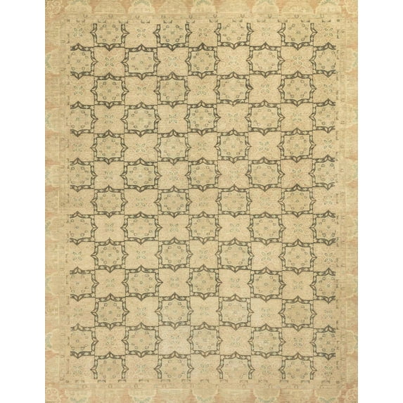 Ahgly Company Indoor Rectangle Abstract Metallic Gold Abstract Area Rugs, 5' x 7'