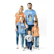 Bluey Mens Short Sleeve Graphic T-Shirt Bandit Blue