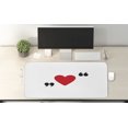thumbnail image 2 of Love Computer Mouse Pad, Red Heart in Writing Marks Romantic Love Simple Classic Valentines, Rectangle Non-Slip Rubber Mousepad X-Large, 35" x 15" Gaming Size, Red Black White, by Ambesonne, 2 of 2