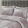 thumbnail image 2 of 5 Piece Crinkle Velvet Comforter Set Blush Full/Queen, 2 of 10