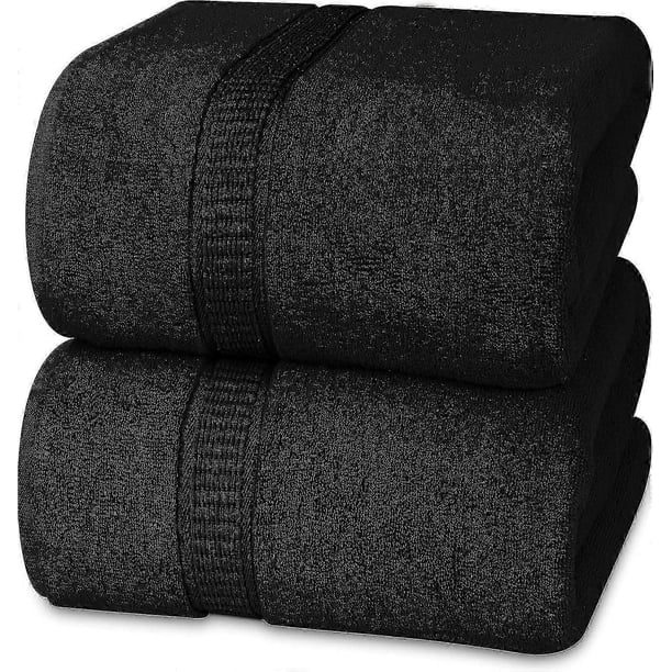 Premium Jumbo Bath Sheet (90 x 180 cm, 2 Pack) - 100% Ring Spun Cotton Highly Absorbent and Quick Dry Extra Large Bath Sheet