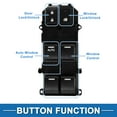 thumbnail image 3 of Interruptor de ventana eléctrica Unique Bargains No.35750T6LH01 para el lado del conductor delantero izquierdo para Honda Spirior 2015-2020 Negro, 3 of 7