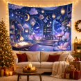 thumbnail image 3 of Fantastical Circular Library with Study Night Viewed, Cozy Farmhouse for Farmhouse Decor Lovers, Wall Decor, Mother'S Day Gift, Tapestry Wall Hanging for Dorm and Living Room, 3 of 7