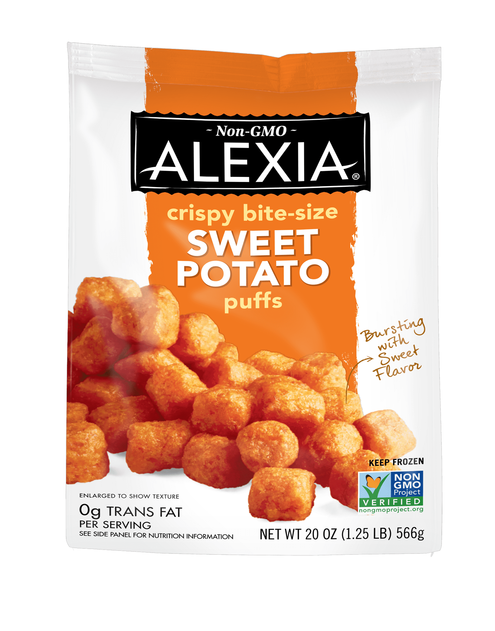 Alexia Crispy Bite-Size Sweet Potato Puffs, Non-GMO Ingredients, 20 oz ...