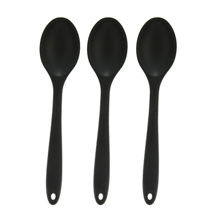 

3pcs Silicone Rice Paddle Prevents Stick Heat Resistant Kitchen Gadge Rice Spoon for Home Restaurants Black