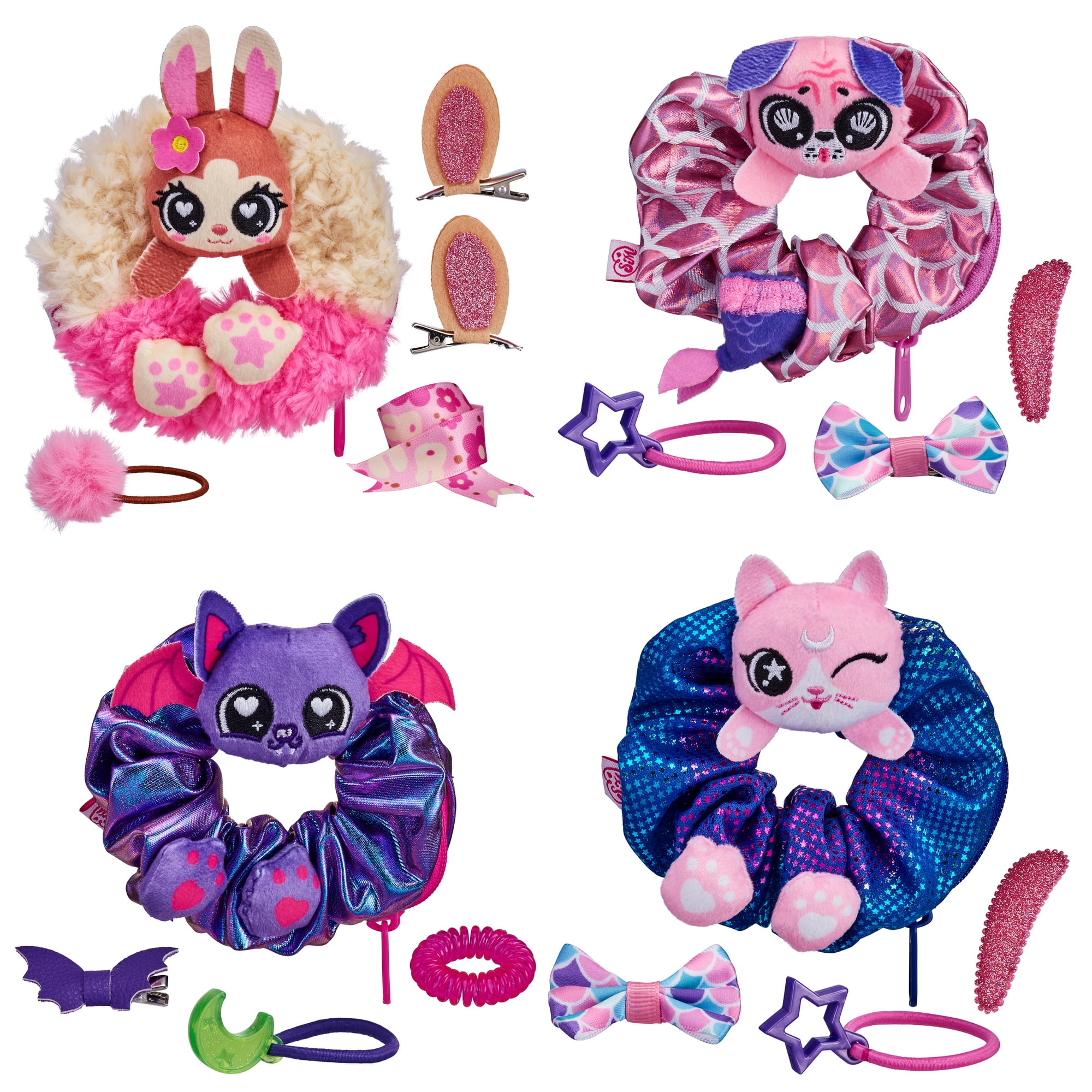 ScrunchMiez, Surprise Pack - Unzip to Find 3 Matching Hair Surprises! - Styles May Vary,  GIRLS, TOYS FOR KIDS, AGES 3+