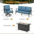thumbnail image 6 of Sophia&William 4 Piece Patio Conversation Set Outdoor Furniture Sofa Set with 45" Fire Pit, Navy Blue, 6 of 6