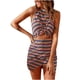 thumbnail image 1 of Mini vestido sin mangas con estampado informal de verano para mujer a la moda Fridja  hj357, 1 of 8