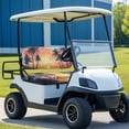 thumbnail image 5 of Pzuqiu 2 Piece Golf Cart Seat Covers Easy to Install Lightweight, Compatible with Outdoor Vehicle Golf Cart Backrest Cover(Palm Sunset), 5 of 10