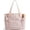 A-pink, variant on Crush Tote Bag for Women, 20L Puffer Work Tote with Zipper, Travel Essentials Quilted Nurse Hospital Bag