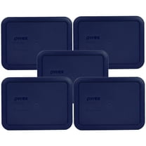 Pyrex Replacement Lid 7210-PC Blue Rectangle Cover (5-Pack) for Pyrex 7210 3-Cup Dish (Sold Separately)