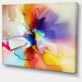 thumbnail image 3 of Design Art Creative Flower in Multiple Colours Abstract Floral Canvas Art Print, 3 of 4
