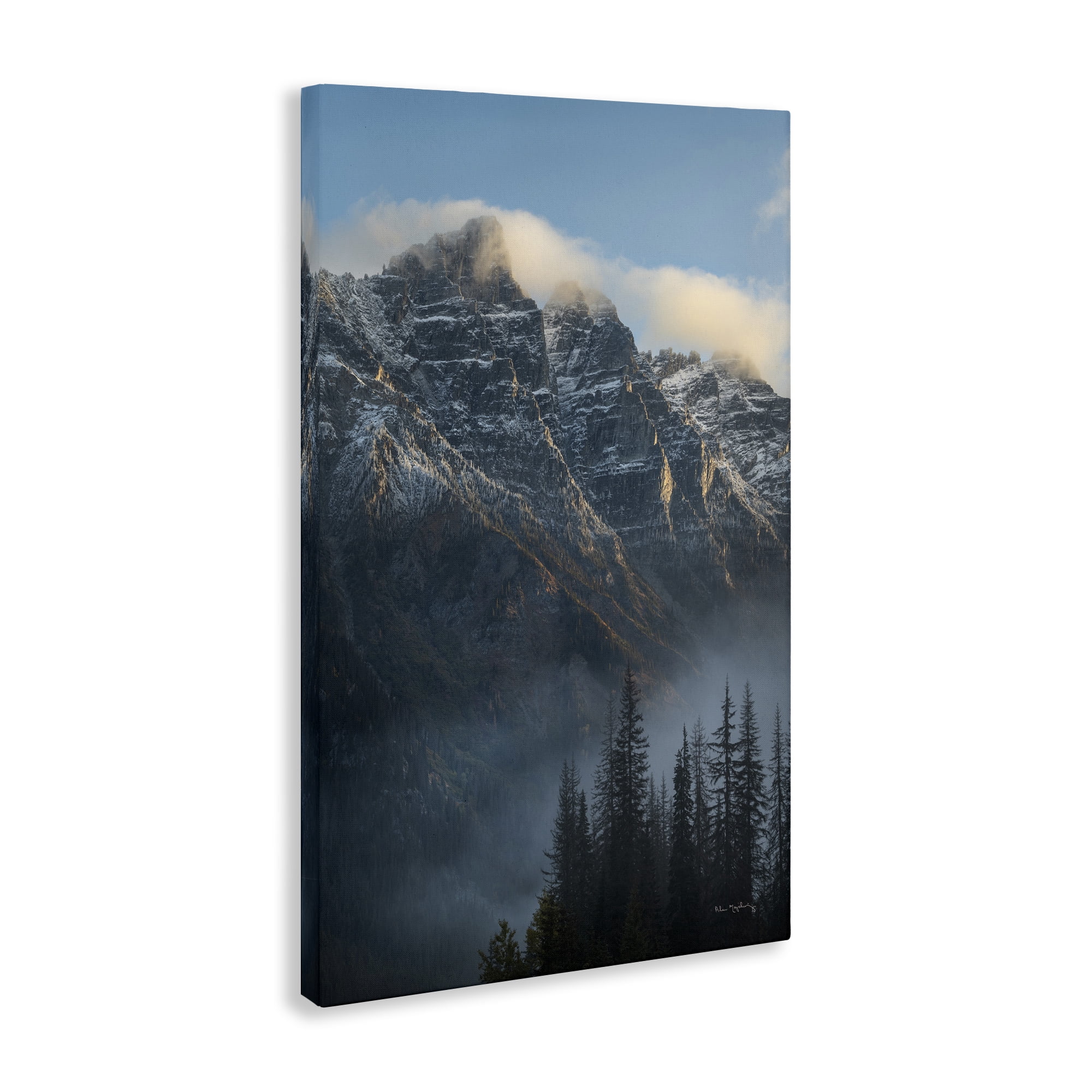 Stupell Industries Mount Tupper Mist Landscape & Nature Photography Wrapped Canvas Art Print Wall Art, 20 x 30
