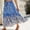 Blue, variant on Skirts for Women Tennis Skirt Women's Bohemian Print Skirt Beach Dress Lightweight Flowing Midi Skirt for Summer Escape Comfortable Fit Pattern Blue S