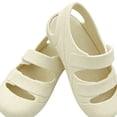 thumbnail image 6 of BRGZLK Kids Boys Girls Beach Sandals Solid Color Closed Toe Anti Slip Outdoor Waterproof Fisherman Slides Stylish Cut-Out Soft Sole Sandal White 5-5.5 Years, 6 of 7