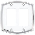 thumbnail image 1 of Baldwin 4787260 Double GFCI Colonial Switch Plate Bright Chrome, 1 of 2