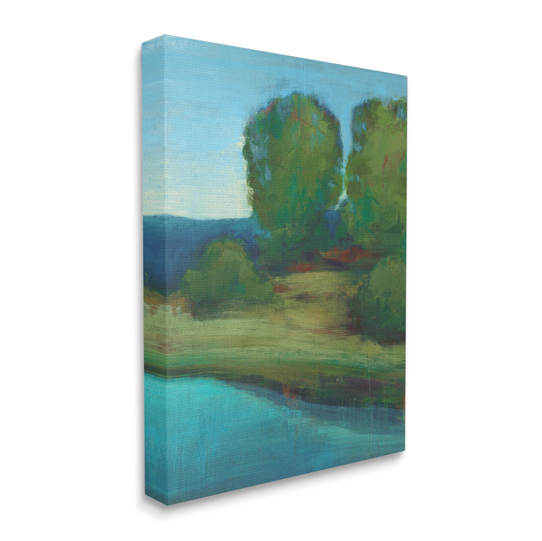 Stupell Industries Vivid River Forest Scenery Painting Gallery Wrapped Canvas Print Wall Art, Design by Stacy D'Aguiar