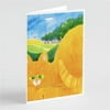 Big Orange Tabby Cat on the Golf Course Greeting Cards & Envelopes - Pack of 8