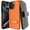 Orange, variant on Cover with Clip for iPhone 15 Pro Max, Nakedcellphone Tough Hybrid Phone Cover [with Kickstand] and Belt Hip Holster [Secure Anchors]