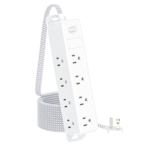 Depow Surge Protector Power Strip, 12 AC Outlets, 3-Sided Surround Design, 1700 Joules Surge Protection, Home, Office, Dorm Room Essentials