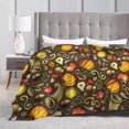 thumbnail image 6 of Fall Blanket for Women Men, Cute Autumn Themed Design Printed Throw Blankets for Teens Adults Lap, Couch Bed, Warm Soft Cozy Blanket, 60"x 80", 6 of 6