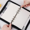thumbnail image 3 of JZWAL-Standard 6-Ring Glitter Zipper Soft PVC Notebook Cover Protector Round Ring Binder Loose Leaf Folde for Ring-Bound Planner Page (Inner Paper Not Included) (A6), 3 of 4